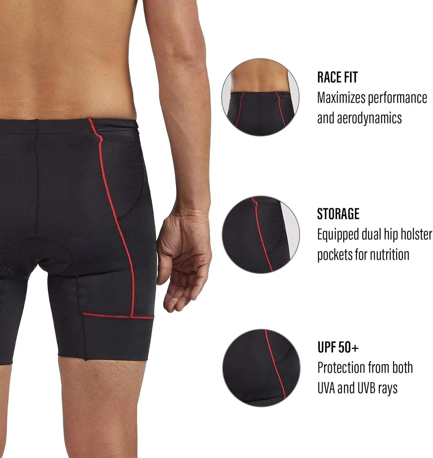 Zoot Men’s Core 7-Inch Tri Shorts, Quick Dry Performance Triathlon Shorts with Cycling Chamois Pad, Pockets & UPF 50  Fabric