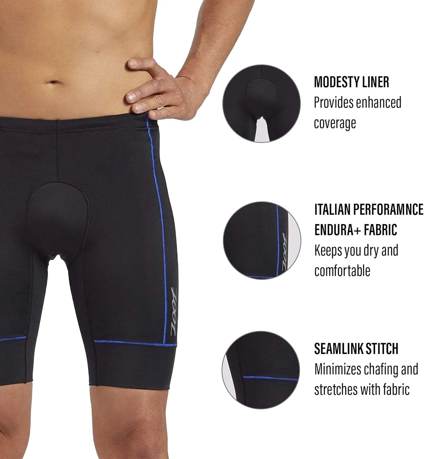 Zoot Men’s Core 9-Inch Tri Shorts, Quick Dry Performance Triathlon Shorts with Cycling Chamois Pad, Pockets & UPF 50  Fabric