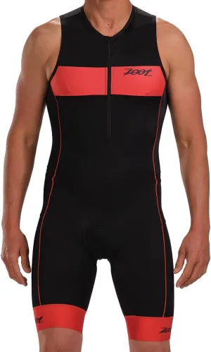 Zoot Men’s Core Tri Tank Racesuit, Sleeveless Triathlon Suit, Swim Bike Run Chamois Pad, Pockets, UPF 50  Quick Dry Fabric