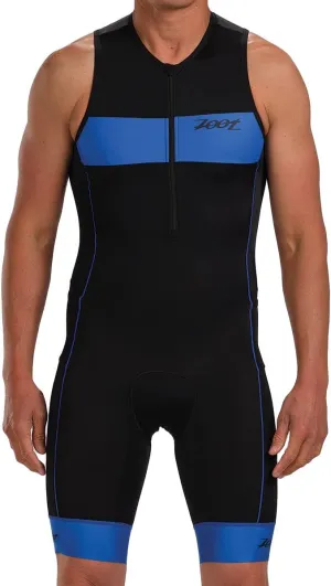 Zoot Men’s Core Tri Tank Racesuit, Sleeveless Triathlon Suit, Swim Bike Run Chamois Pad, Pockets, UPF 50  Quick Dry Fabric